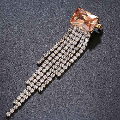 Elegant Champagne Brooch – KHAISTA