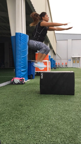 step 2 of plyo box jump