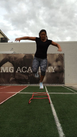 agility workout on turf