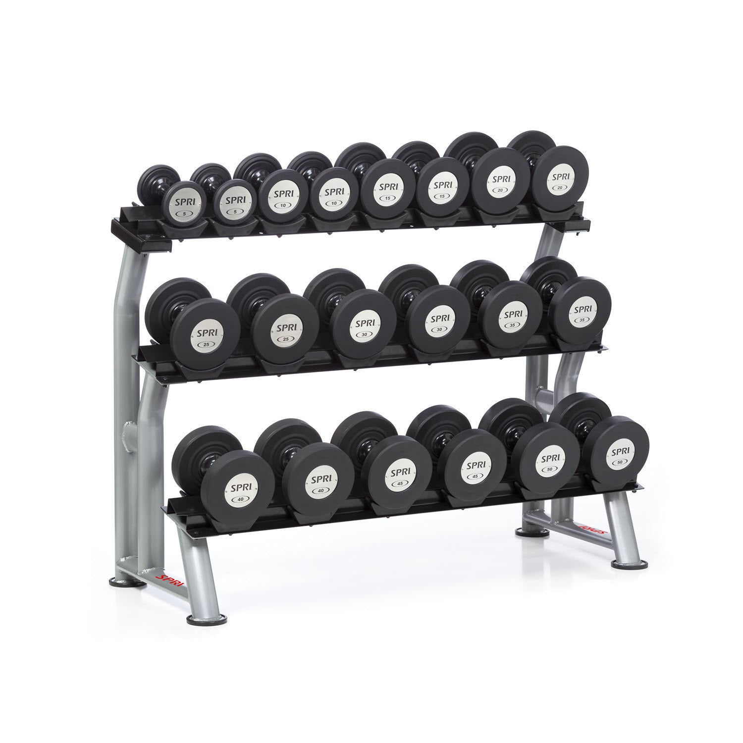 spri urethane dumbbell set