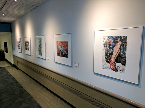 collage art at Cleveland Hopkins airport