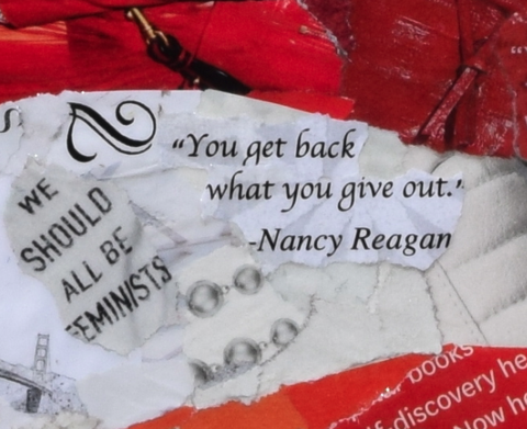 Nancy Reagan quote in Amercian Flag art