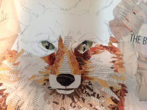 Fox face collage