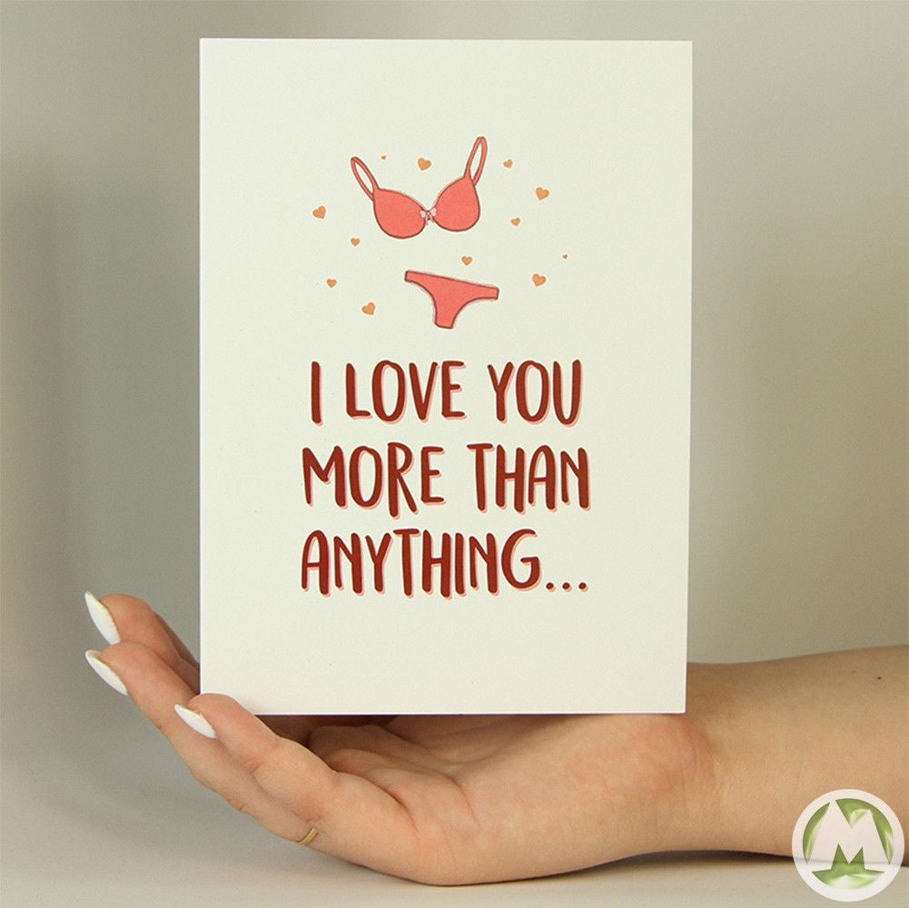 Love You More Than Anything Panties Funny Greeting Card Memorytag Gree Memorytag Greeting Cards