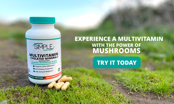 Simple Supplements Multivitamin with Organic Mushroom Complex 