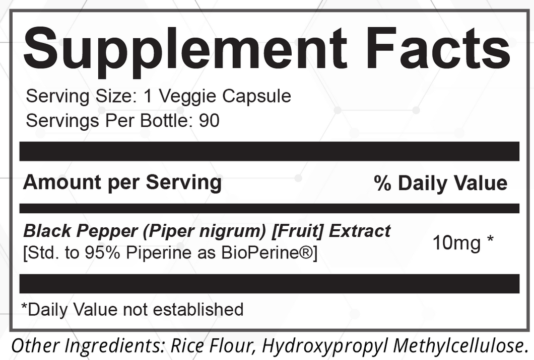 Black Pepper Extract with BioPerine® Simple Supplements