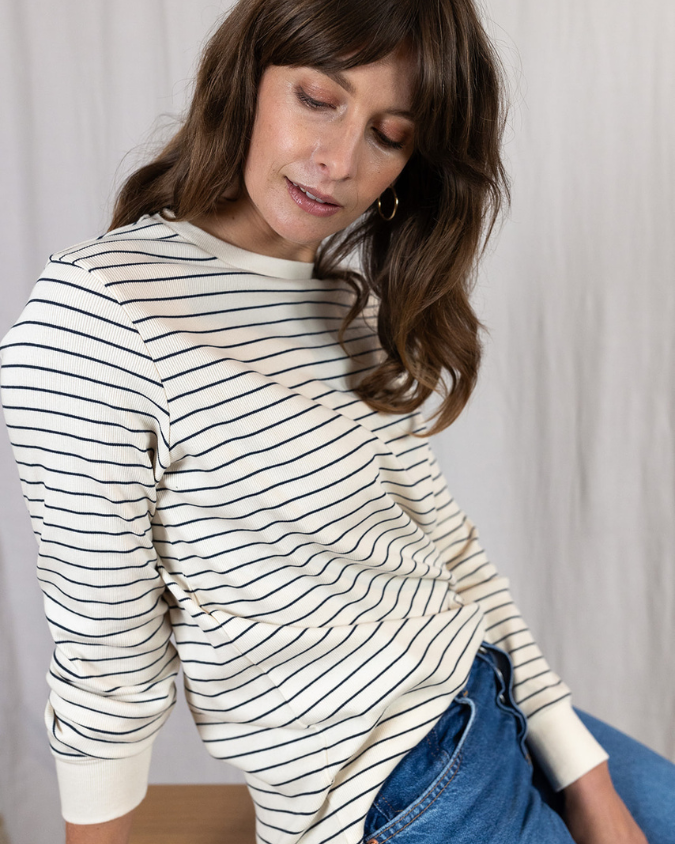 Breton Stripe Organic Cotton Jersey Knit