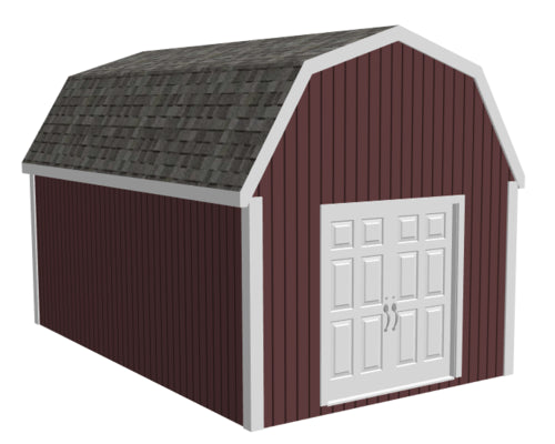 Gambrel Roof 10 X 12 Barn Style Shed Plan Mendon Cottage Books