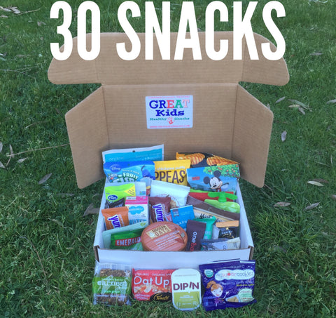 GREAT Kids Snack Box - 30 organic all natural healthy snacks