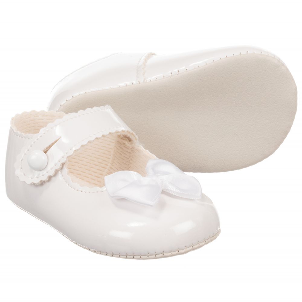 baby girl white patent shoes