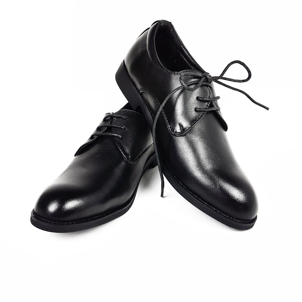 Boys Classic Black Lace Up Shoes 