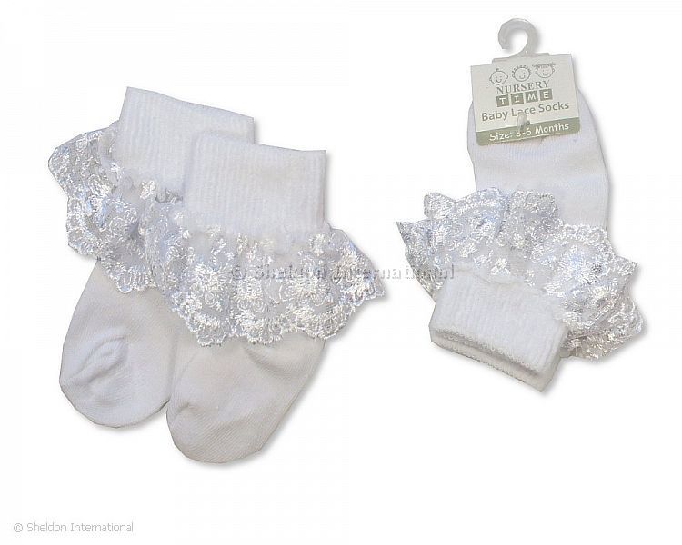 baby girl white lace socks