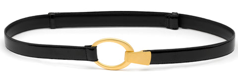 Paula Ryan Hook and Oval Belt in gold, $215