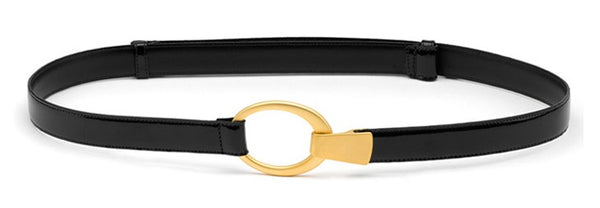 Paula Ryan Hook and Oval Belt in gold