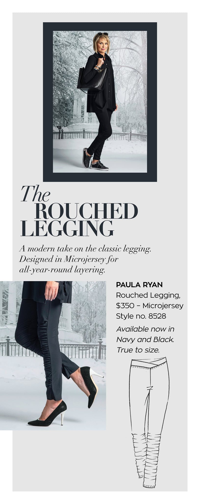 Paula Ryan Rouched Microjersey Legging