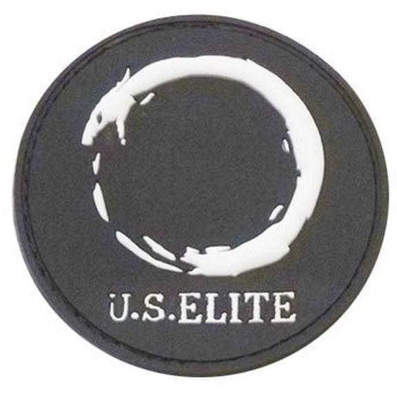 U.S. Elite 2.5" Round PVC Logo Patch - Black / White