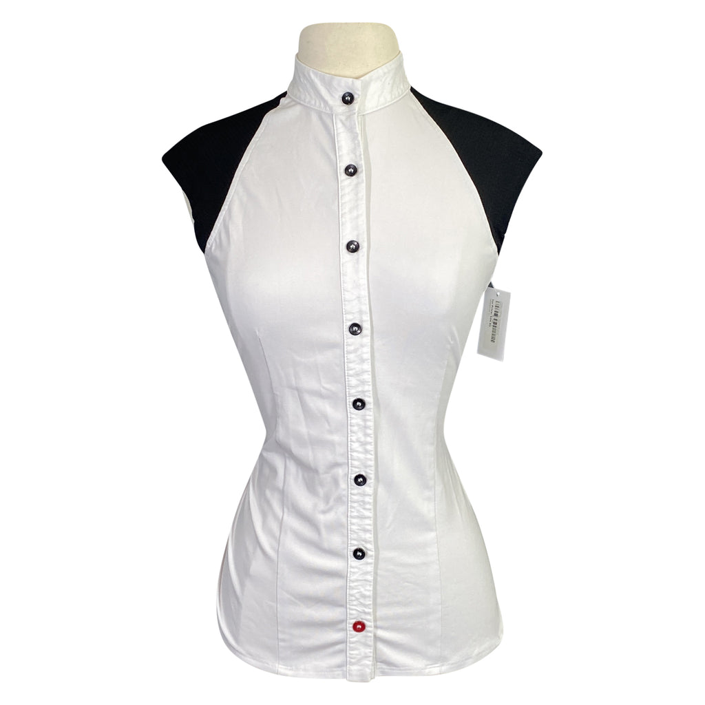 Levade Clothier 'Jackie' Shirt in White/Black - Women's Medium