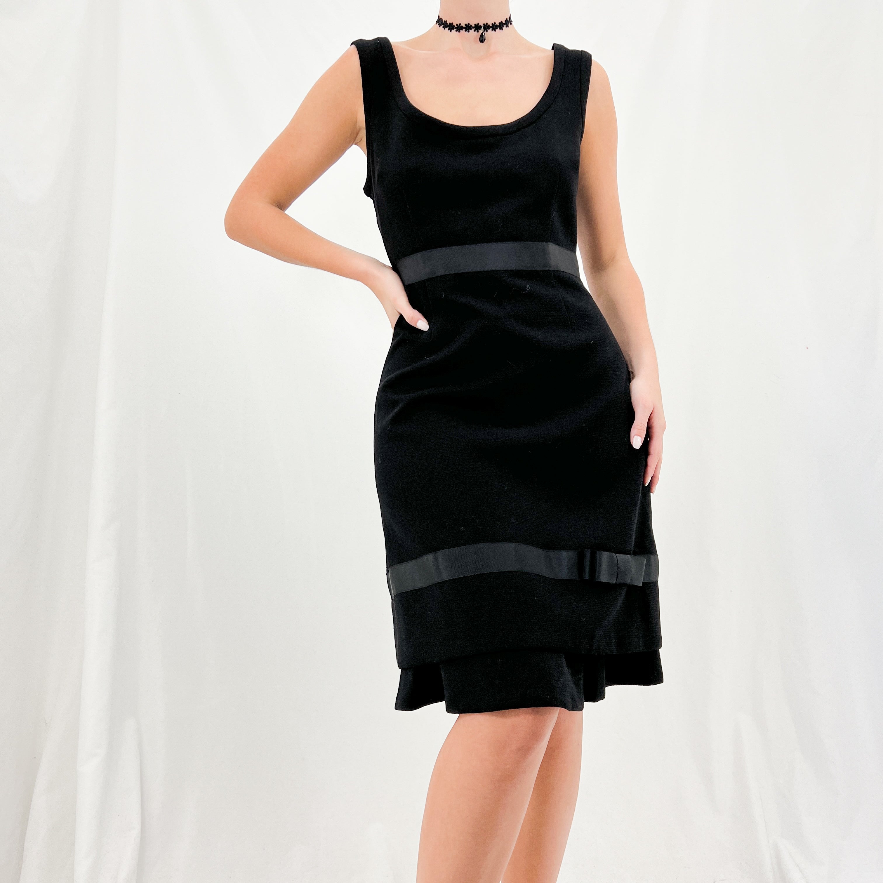 Kate Spade Black Designer Dress w/ Black Ribbon [M] – The Diamond Hanger