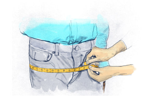 Hip - Measure around the widest part of hip,ensuring there is room for ...