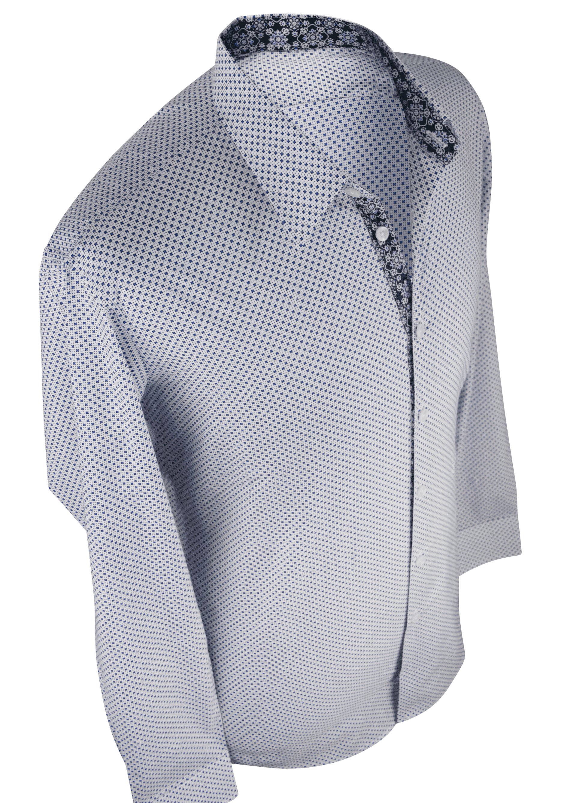 Blue Square Fine Counts Cotton Custom Monogrammed Dress Shirt (#172blu)