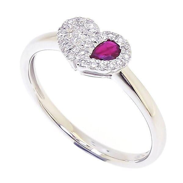 Sweetie Heart Ring - Red Ruby in 18Karat Gold (pre-order) - Kura Jewellery