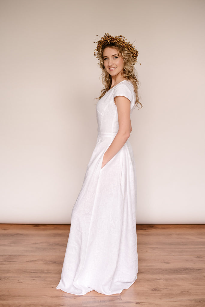 linen dress wedding