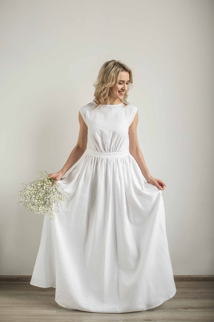 linen dress wedding