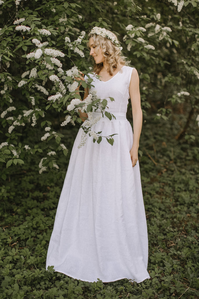 linen bridal dresses