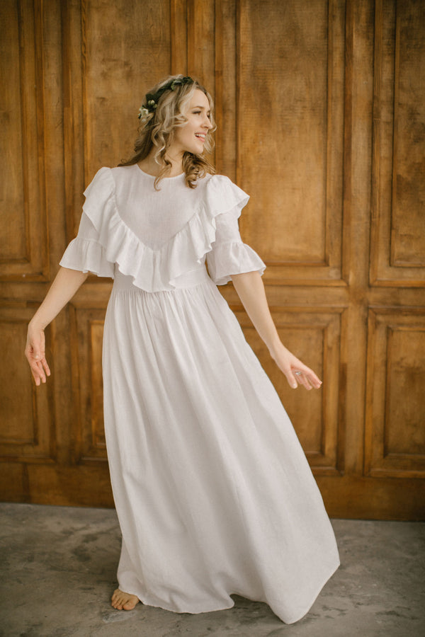 Linen Wedding Dresses Handcrafted Ethically Worl Wide Shipping Cozyblue