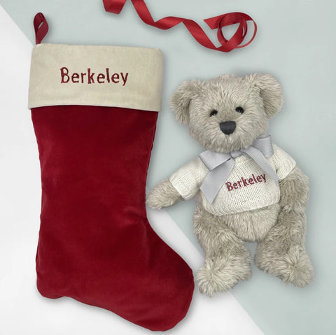 baby'snfirst christmas personalised teddy bear & stocking gift