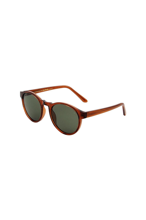 A.kjaerbede Marvin Round Sunglasses In Green Marble Transparent