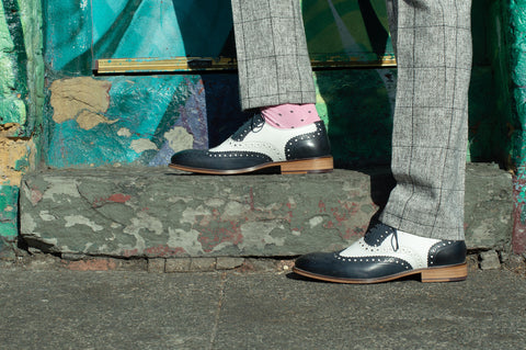 The blue and white Gatsby spectator shoe from London Brogues