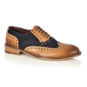 wide fit tan brogues