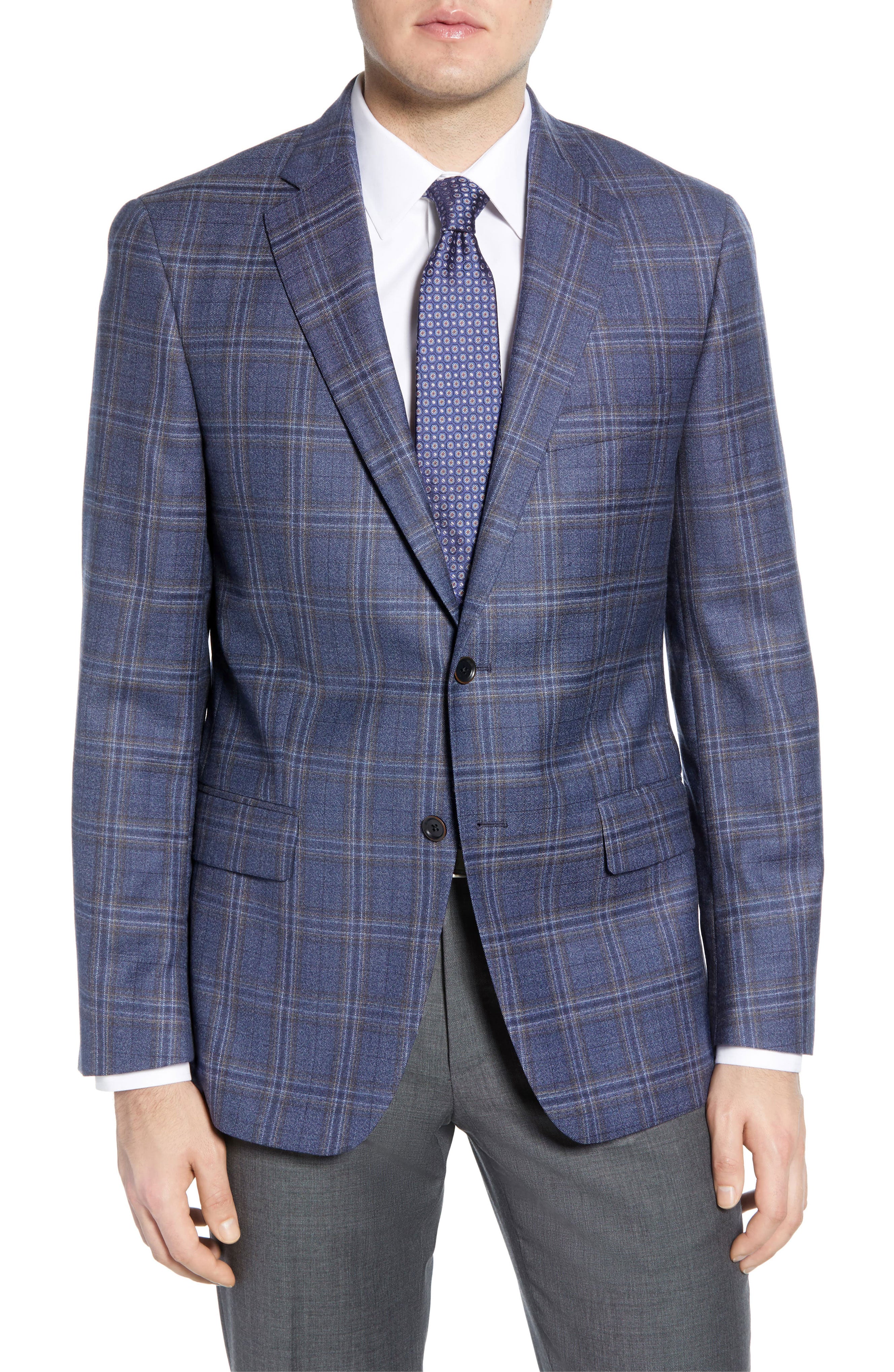 Blue Plaid Napoli Classic Fit Sport Coat – Boutique Jacques International