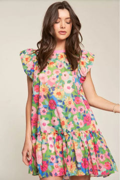 Kaisley Flower Mini Dress