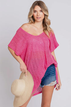 Meet Me Poolside Hot Pink Coverup