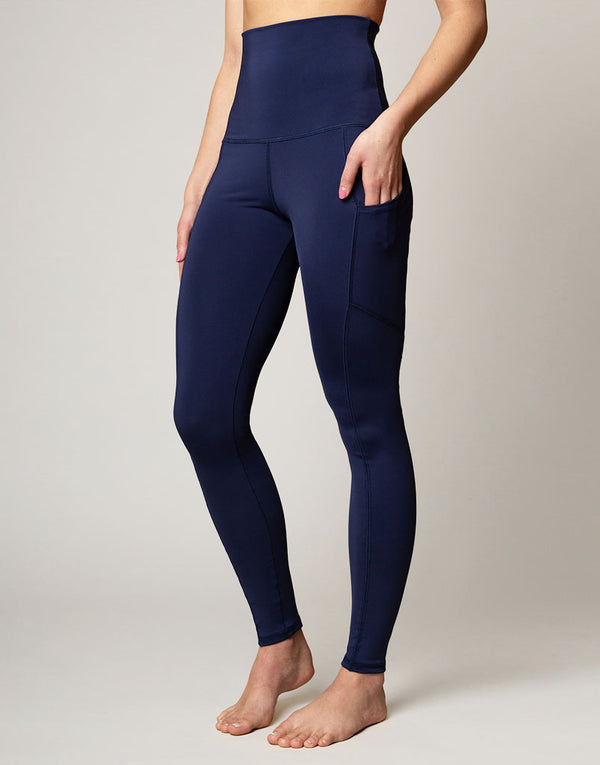 Dreamlux Flared Leggings with Zippered Pockets 29.5 / 31.5 Inseam -  29.5'' / Blue Ink / XS