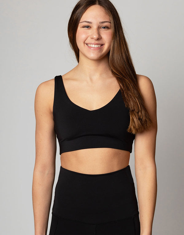 Freestyle Sustainable Sports Bra Crop Top Black