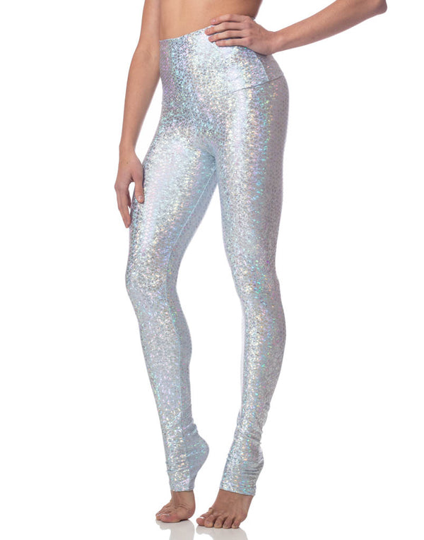 Crystal Blue Mermaid Fish Scale Legging