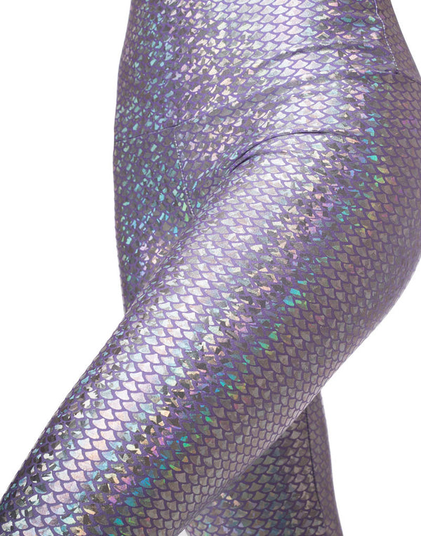 Womens Mermaid Leggings Cute Funny Ocean Lover Fish Scales Novelty