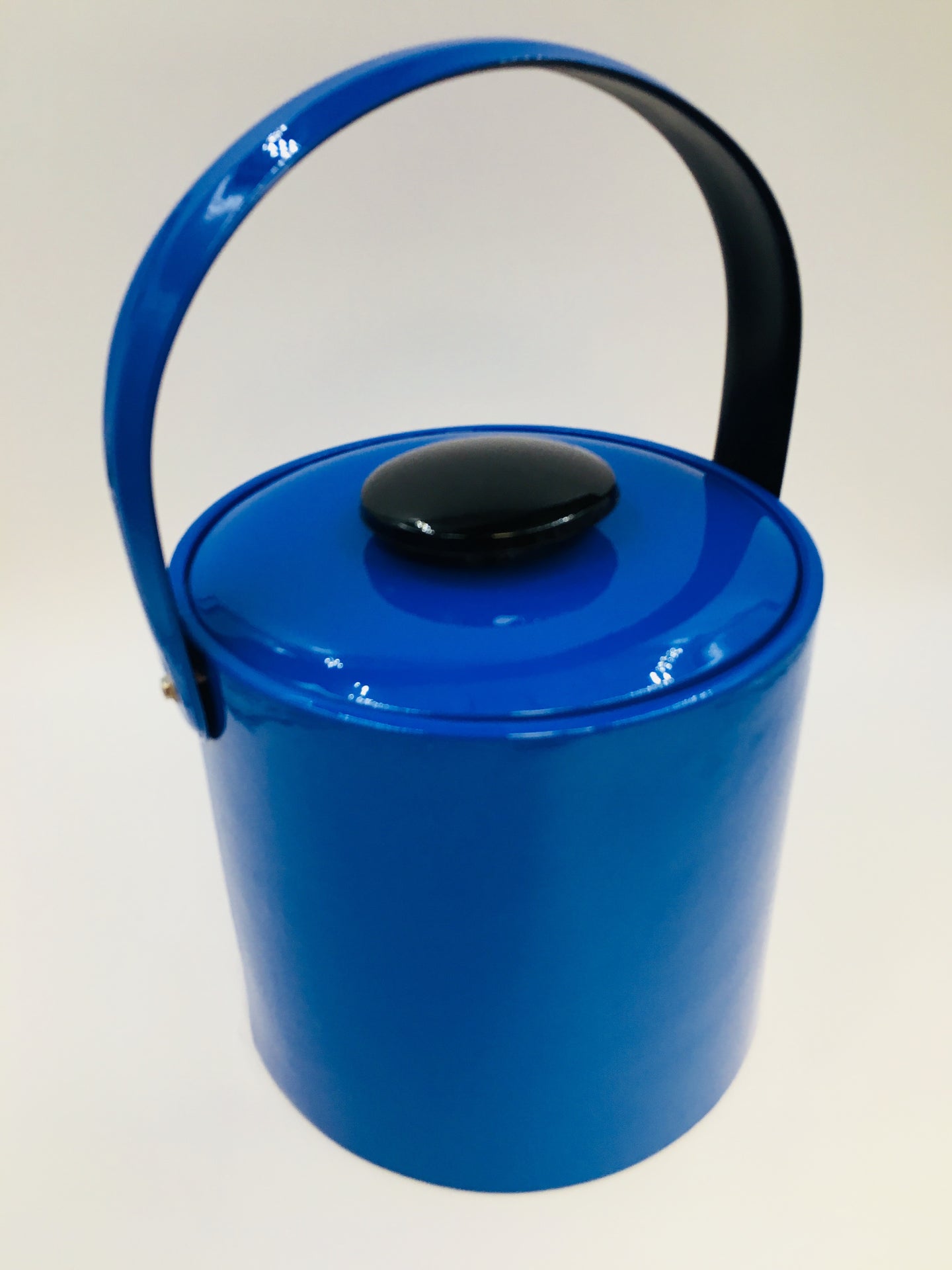 Vintage Georges Briard Electric Blue Patent Ice Bucket