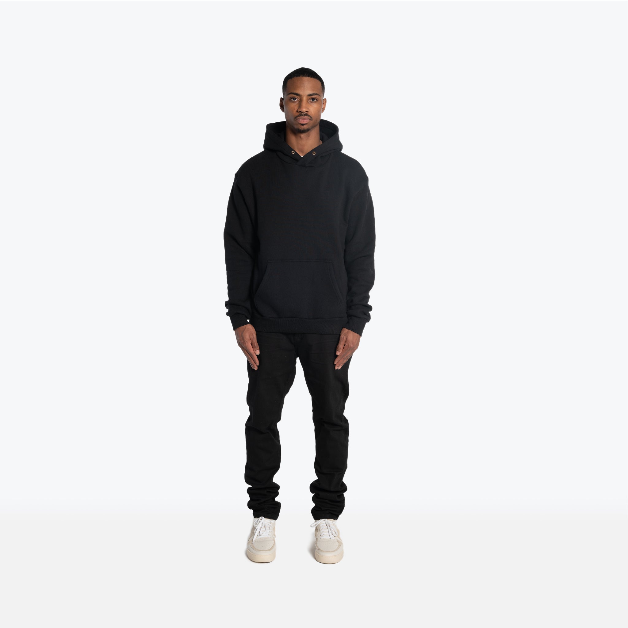 RIB KNIT HOODIE - CLASSIC BLACK – RICHIE LE COLLECTION