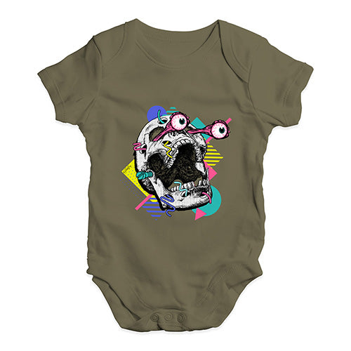 skull baby grow