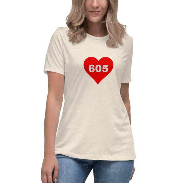 AREA CODE 605 Women's Relaxed T-Shirt – darskee Gifts and Things