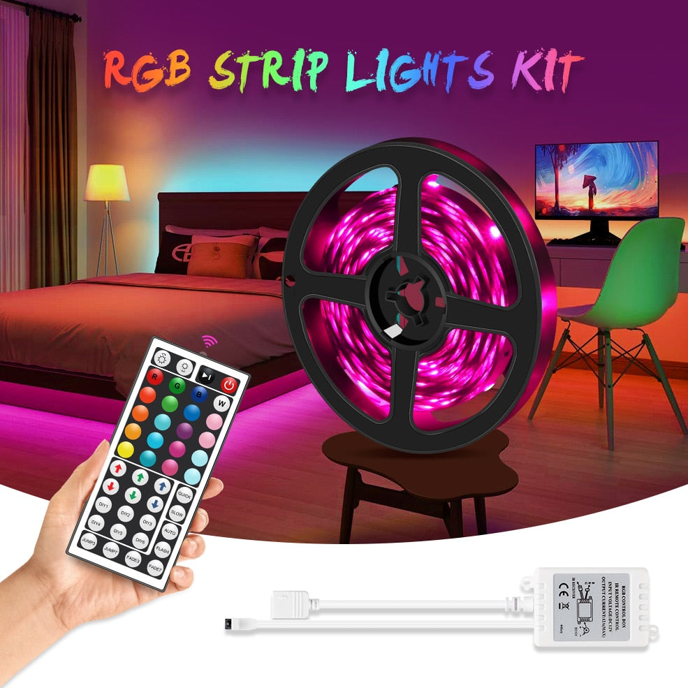 Stuiteren Kinderdag hoek RGB LED Strip Light Kit For Living Room / Bed Room / Kitchen – darskee  Gifts and Things
