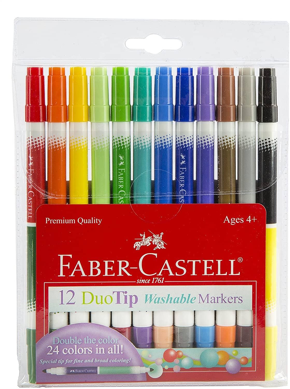 Faber-Castell Grip Color Markers - 20 Washable Fineline Markers