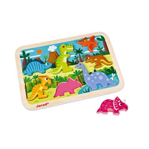 Puzzle Dinosaure - Squelette Triceratops en Bois