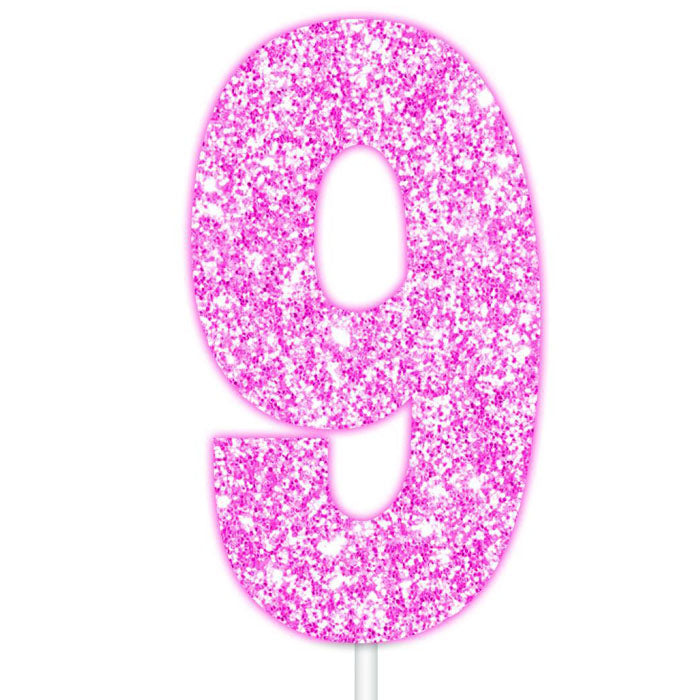 Pink Glitter Numbers | Paper Cake Toppers | The French Kitchen Castle Hill