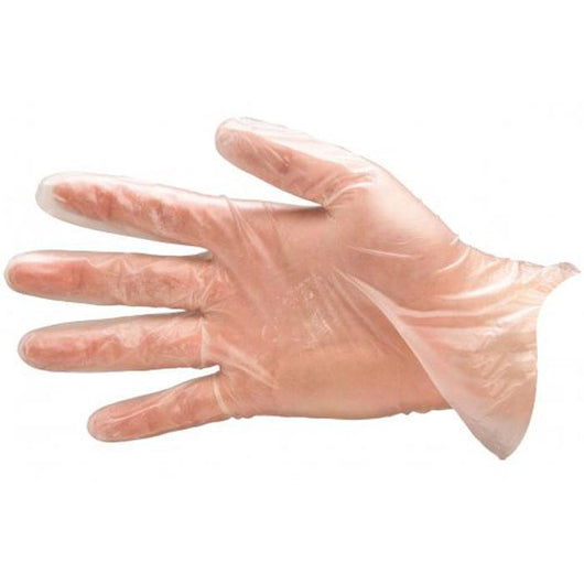 clear disposable gloves