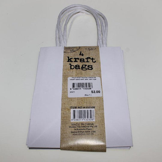 Kraft Bags | 4 Packs | White Image 1